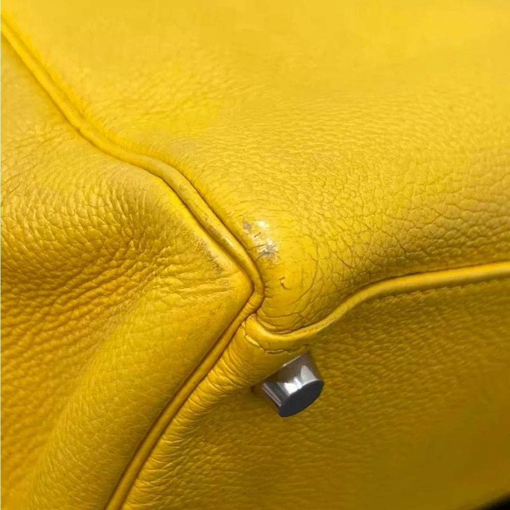 Hermes K28 Yellow with Silver Hardware - Picture 8 of 10